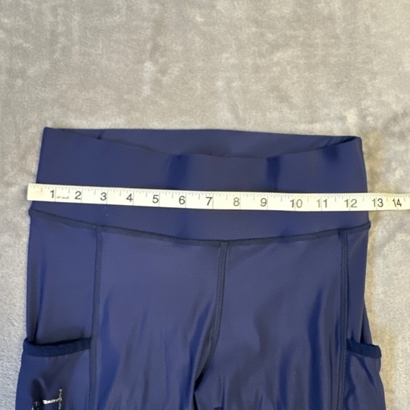 TEMPO Equestrian Leggings Girls Youth Small Purple Seat Grips Pants Breeches - Picture 3 of 8